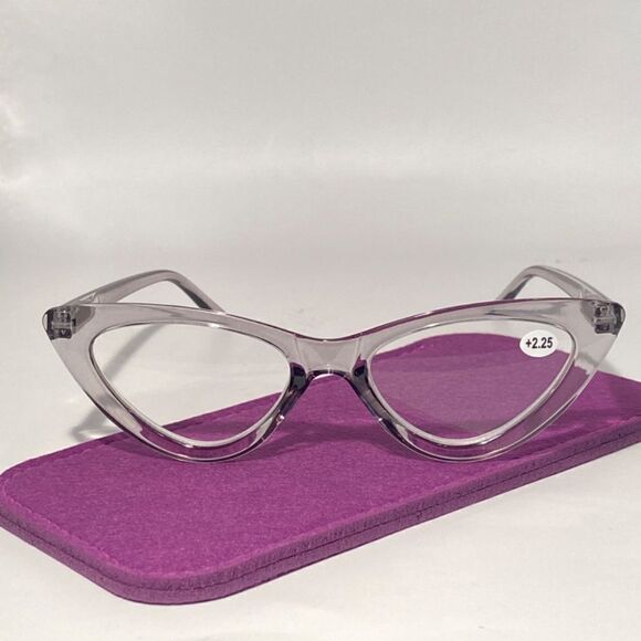 1342 Emma Cateye Reading Glasses 2.25 Grey Readers NWT main image 5
